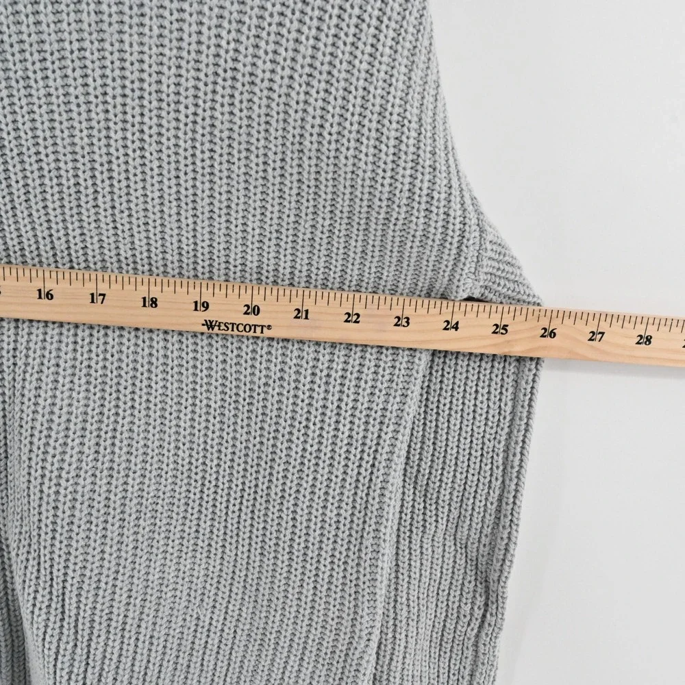 BP Shaker Stitch Crewneck Sweater Womens Size XS Grey Cotton Nordstrom Cozy Chic